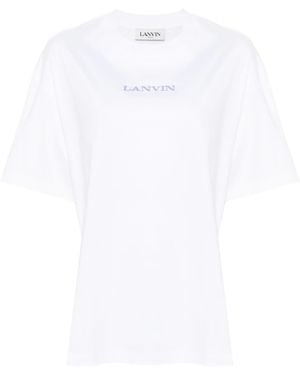 Lanvin T Shirt Con Ricamo - White