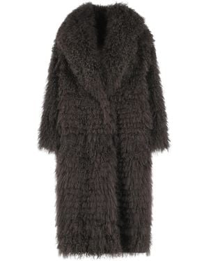 Simonetta Ravizza 'Julia' Reversible Mongolia Coat - Black