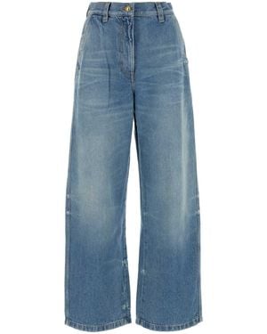 Palm Angels Denim Wide-Leg Jeans - Blue
