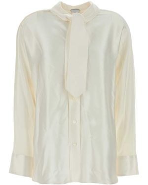 Bottega Veneta Ivory Silk Shirt - White