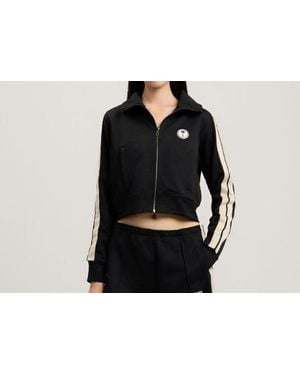 Palm Angels Bijgesneden Tracktop Met Tree-logo - Zwart