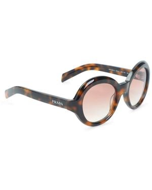 Prada Eyewear-logo-zonnebril - Wit