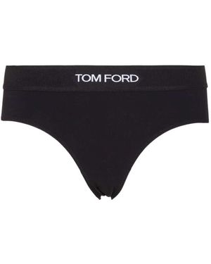 Tom Ford Slip Mit Logo-Bund - Schwarz