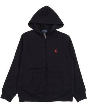 Polo Ralph Lauren Fz Hood Tops Gebreid - Zwart