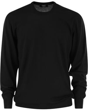 Fedeli Crew Neck Jumper - Black