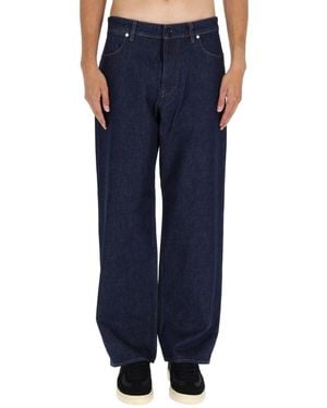 Stone Island Loose Fit Denim Jeans - Blue