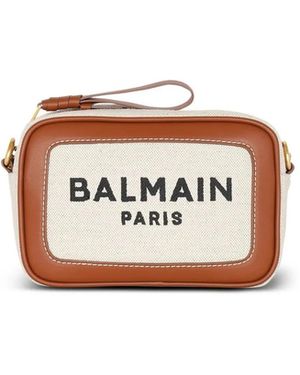 Balmain Logo Shoulder Bag - Brown