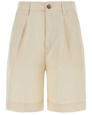 Woolrich Lyocell Linnen Shorts - Naturel