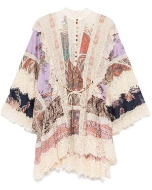 Zimmermann Rhiannon Billow Jurk - Roze