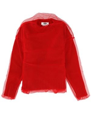 MSGM Merino Wool Sweater - Red