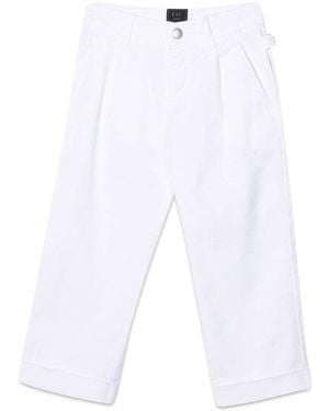 Fay Fabric Trousers - White
