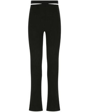 ANDREA ADAMO Stretch Viscose Blend Pant - Black