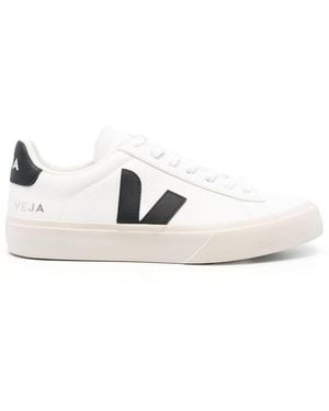 Veja Campo Leather Trainers - White