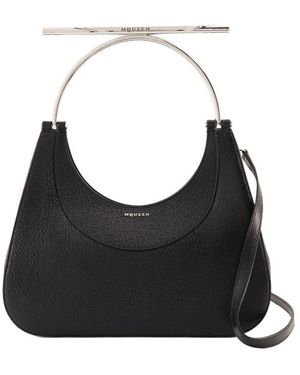 McQueen Cross Bar -Geldbörse Alexander MC Königin Leder schwarz/silber