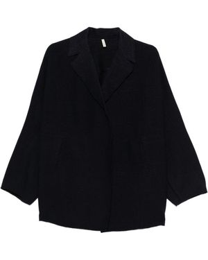 Boboutic Cotton And Linen Long Blazer - Black