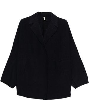 Boboutic Langer Blazer aus Baumwolle und Leinen - Schwarz