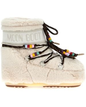 Moon Boot Icon Low Faux-Fur Beads Stivali E Stivaletti Bianco - Neutro