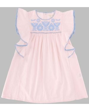 Louise Misha Vestito Con Ricamo - Pink