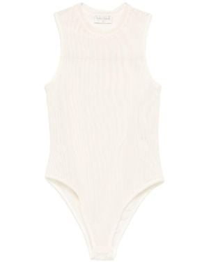 forte_forte Tulle Bodysuit - White