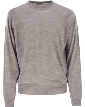 John Smedley Lundy Crew Neck Jumper - Grey