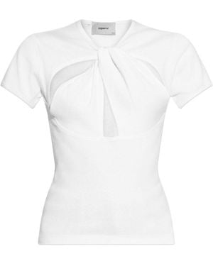 Coperni Cut-Out Design T-Shirt With Modern Silhouett - Weiß