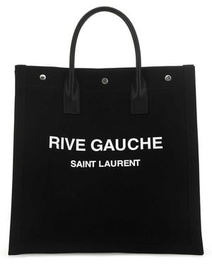 Saint Laurent Leather Closure With Snap Buttons Shoulder Bags - Black