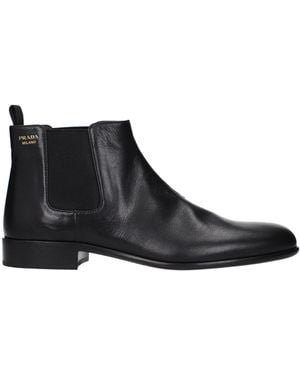 Prada Leather Shoes For - Black