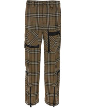 Burberry Check Jacquard Trousers - Grün