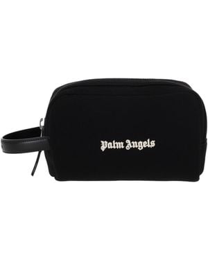 Palm Angels Bolso Classic Logo Negro Blanco Roto