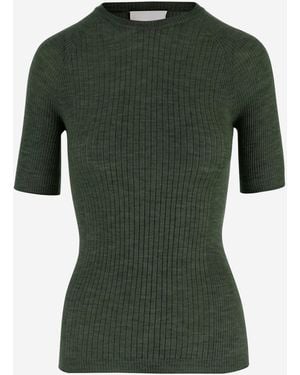 Sa Su Phi Cashmere Blend Ribbed T Shirt - Green