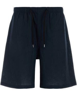 Cellar Door Linen Jago Bermuda Shorts - Blue