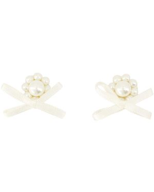 Simone Rocha Daisy Resin Ohrringe - Mettallic