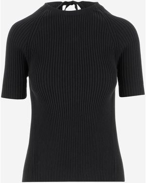 Tory Burch Stretch Cotton Blend Jersey - Schwarz