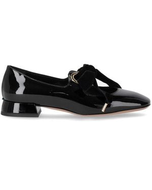 A.Bocca Patent Leather Mary Jane Flats - Black