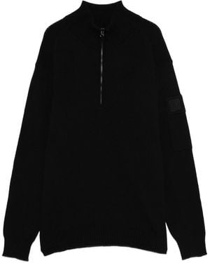 C.P. Company Knitwear Polo Collar - Black