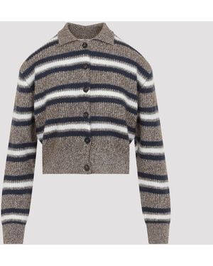 Brunello Cucinelli Striped Jumper - Grey