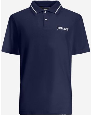 Just Cavalli Polo Shirt Two-Tone Collar - Blue