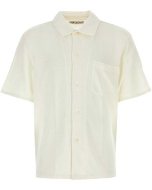 Our Legacy Short-Sleeved Shirt With Classic Collar And Chest Pocket - White