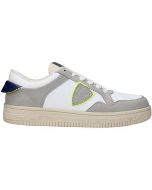 Philippe Model Sneakers Lyon Man Skin Wit/blauw