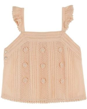 Emile Et Ida Emile & Ida Top Con Dettagli Crochet - White