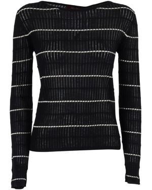 Max Mara Maglia Canottiera Top Pedone - Black