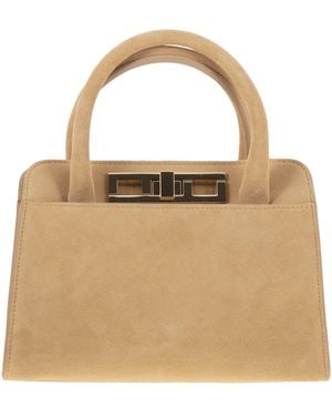 Fabiana Filippi Kleine Handtasche mit Metallzubehör - Braun