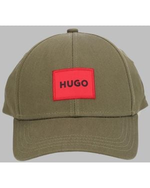 HUGO Cotton Logo Patch Baseball Cap - Gray