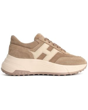 Hogan 'Hi Fi' Suede Sneakers - Natural