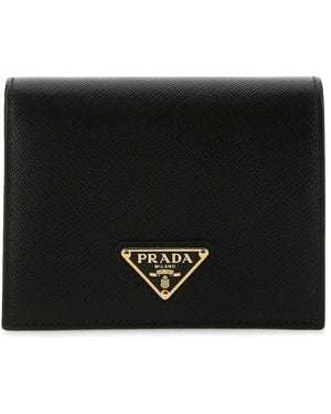 Prada Small Saffiano Leather Wallet - Black