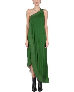 Givenchy Viscose Dress With Contrasting Stitching - Green