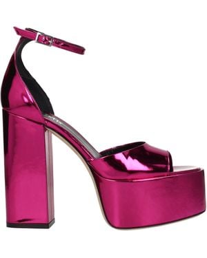 Paris Texas Pink Leather Sandal - Purple