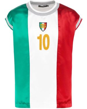 Dolce & Gabbana Satin-T-Shirt - Rot