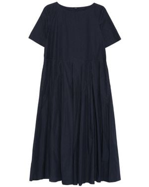 Apuntob Plissee-Midikleid aus Baumwolle von - Blau