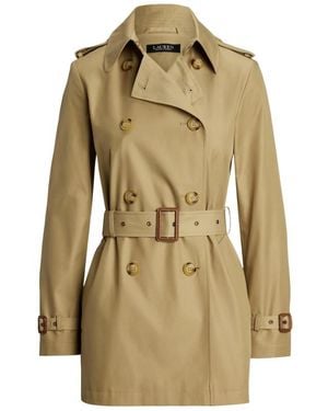 Ralph Lauren Db Blt Tr30" Gevoerde Jas - Naturel